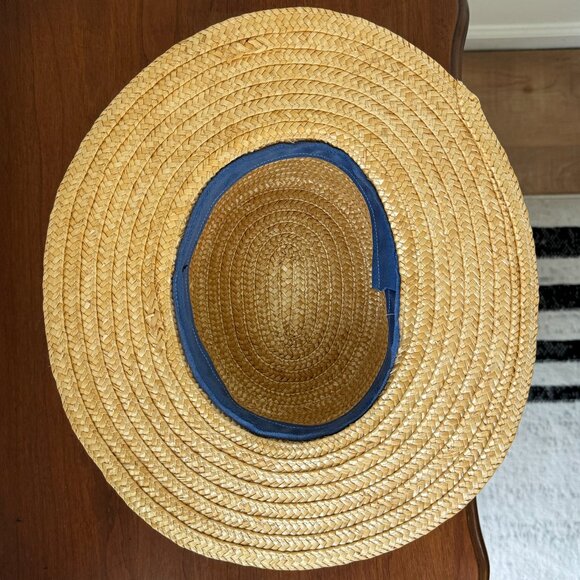 Vintage Handmade Amish Straw Hat - Picture 4 of 4